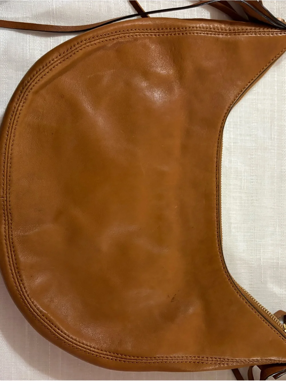 Michael Kors Cognac Suede Studded Fringe Shoulder Bag
